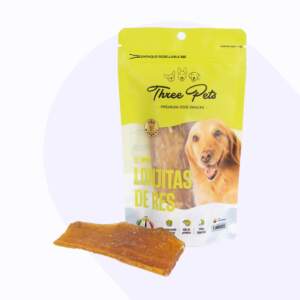 Three Pets Snack Perro Lonjitas De Res