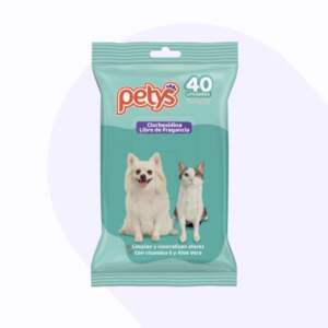 Petys Pañitos Húmedos Con Clorhexidina Para Mascotas
