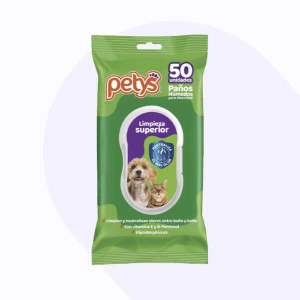Petys Pañitos Húmedos Limpieza Superior Para Mascotas